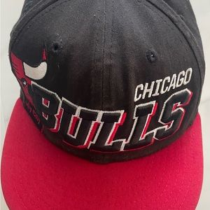 Chicago Bulls Black and Red Snapback Hat